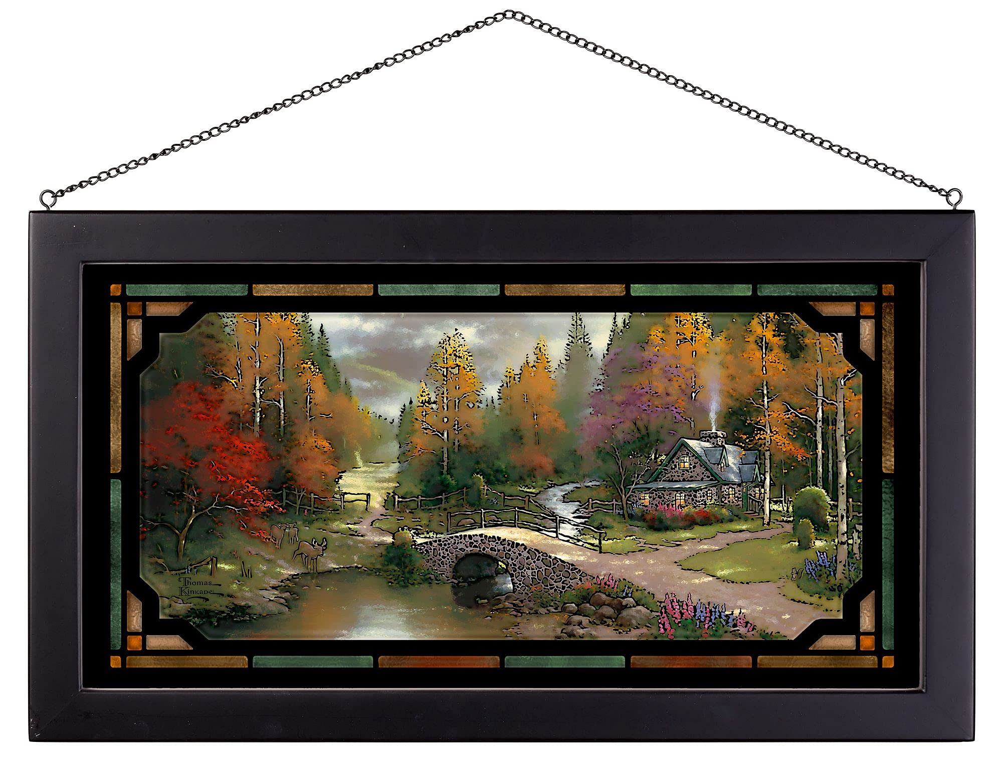 絵画 valley Thomas Kinkade Valley of Peace Canvas Wall Art